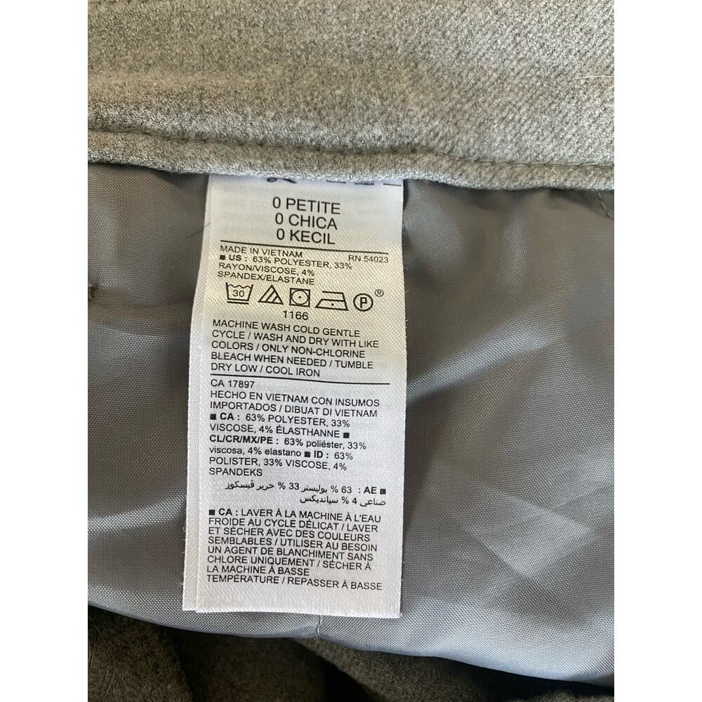 Old Navy Heather Gray Pull On Ankle Pant 0 Petite Career Academia Twee Comfort - Picture 7 of 10